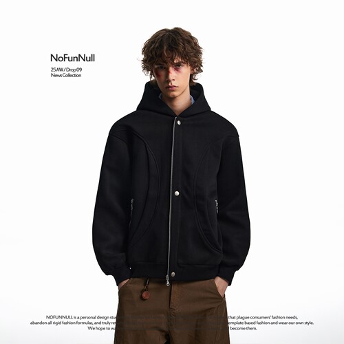 NOFUNNULL美式重磅结构连帽卫衣