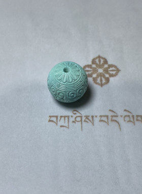 绿松石回纹珠圆珠散珠桶珠三通配珠隔片手串手链吊坠项链diy配饰