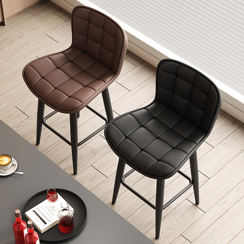 铁艺可旋转吧台椅家用岛台椅轻奢酒吧高脚凳前台收银舒适吧台凳子