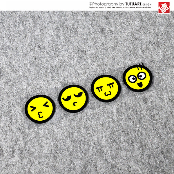 趣味表情包组合玻璃反光贴