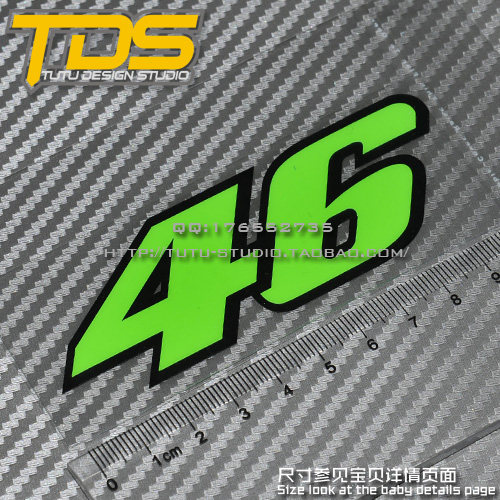 TUTU圖圖車貼-46 ROSSI 罗西 荧光贴 车贴 贴纸 贴花
