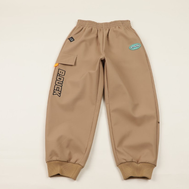 B.DUCK小黄鸭专柜款牛仔裤儿童休闲长裤松紧腰直筒裤加绒秋冬