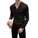 2021春款男士潮流领带衬衣青年发型师男衬衫潮A369-8006，男装衬衫，电商B267
