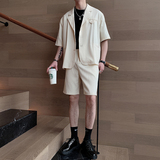 夏季韩版男ins网红西装潮流宽松短袖西服短裤套装A369-TZ005，男装西服，电商B267