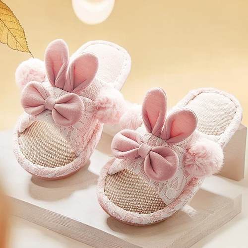 儿童拖鞋春秋室内女童新款卡通可爱居家女孩宝宝露趾四季家用拖鞋