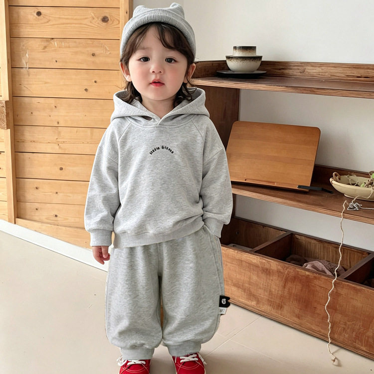 男女童小怪兽连帽卫衣卫裤秋季新款儿童幼儿园演出服宝宝萌趣套装
