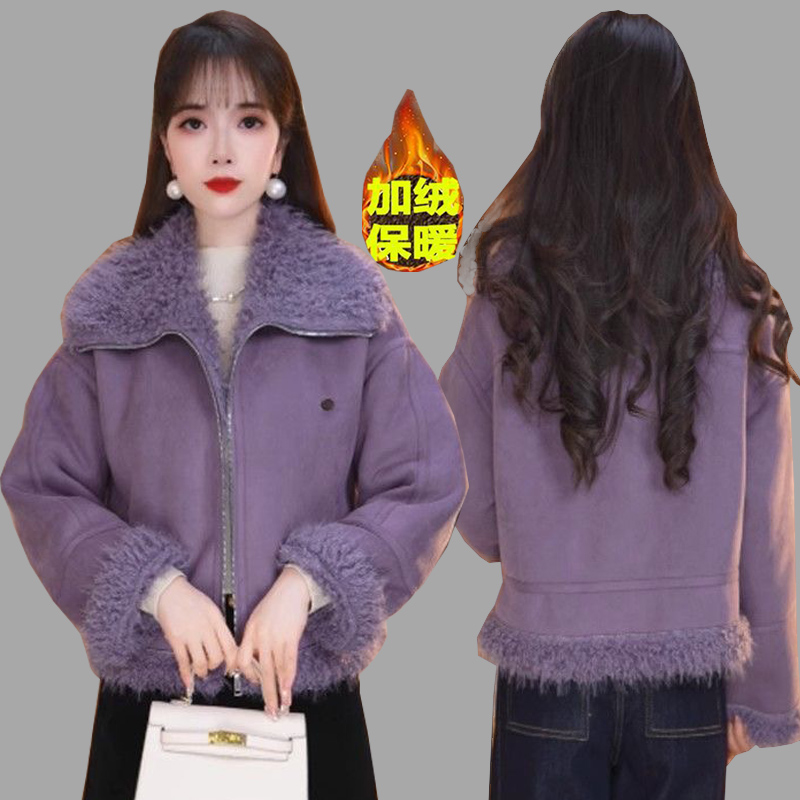 皮毛一体外套女冬季2025新款