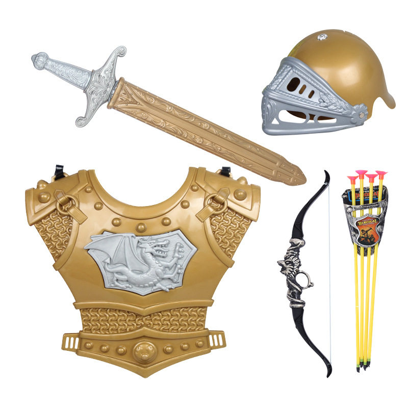 传统玩具儿童弓箭宝剑盾牌组合武器套装吸盘式仿真射击箭体育玩具