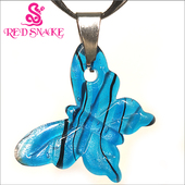 MuralaGlass出口意大利幻彩琉璃 新蝶韵悠扬项链吊坠百搭新款