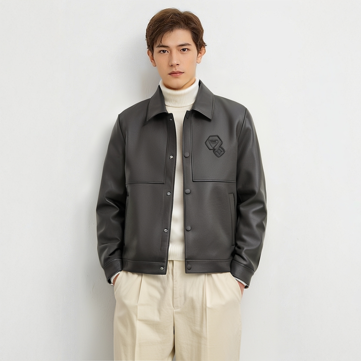 【商场同款】S253023507爱登堡男装专柜正品秋冬新款羊皮皮衣
