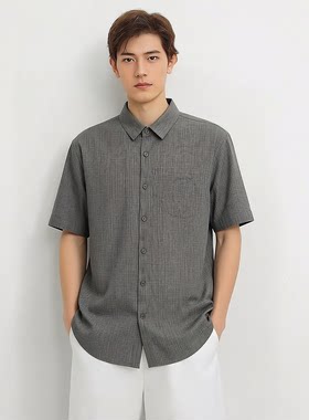 S262072325爱登堡男装专柜正品2026夏季新款休闲短袖衬衫