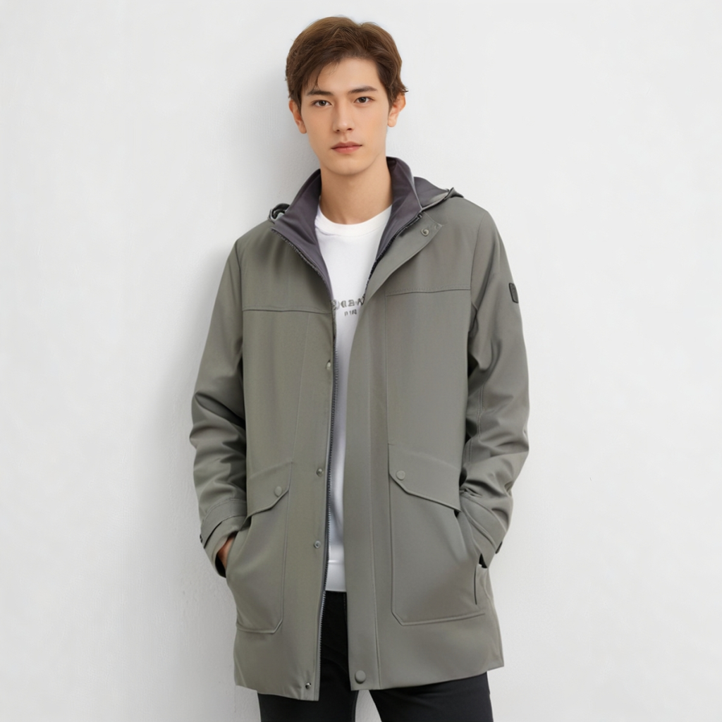S244027509爱登堡男装2024年冬装新款连帽白鸭绒羽绒服休闲服