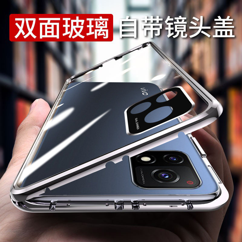 适用vivoY31s手机壳双面玻璃5G镜头全包防摔男女款y31s磁吸保护套