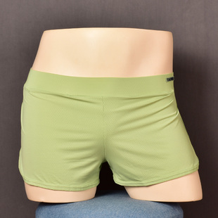 特为男士冰丝阿罗裤性感内置双丁大平角裤舒适透气网孔家居裤睡裤