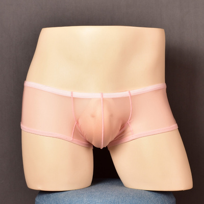 男士时尚性感半包臀小平角裤低腰