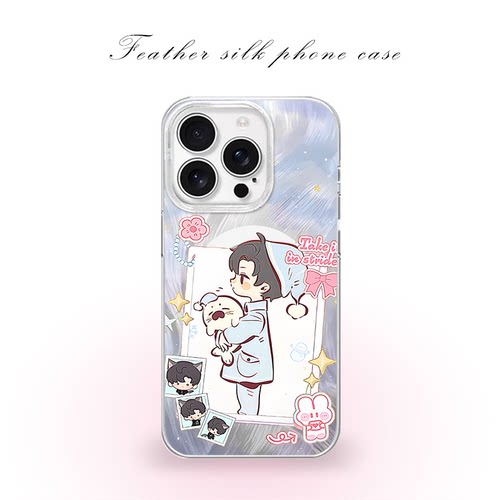 Q版二次元少年用于iPhone17pro/16promax手机壳华为mete80一加13磁吸vivoS30羽纱红米K80小米17OPPO
