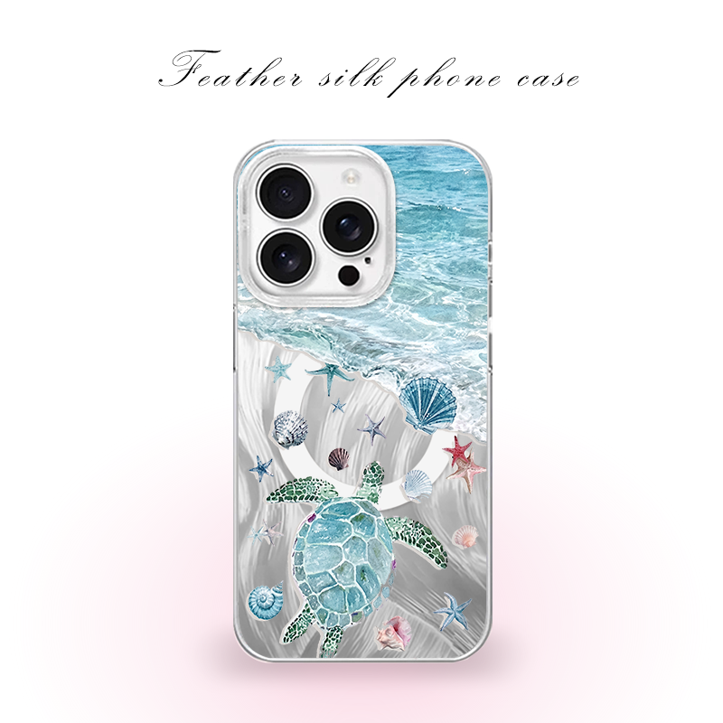 海洋乌龟贝壳适用于iPhone17pro/16promax手机壳华为mete80一加13磁吸vivoS30羽纱红米K80小米17OPPO