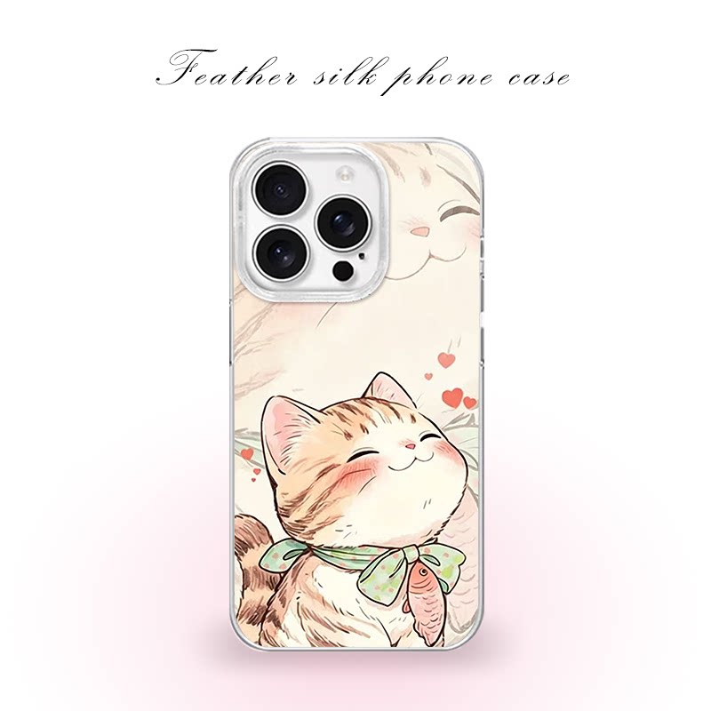 吹风小猫咪用于iPhone17pro/16promax手机壳华为mete80一加13磁吸vivoS30羽纱红米K80小米17OPPO