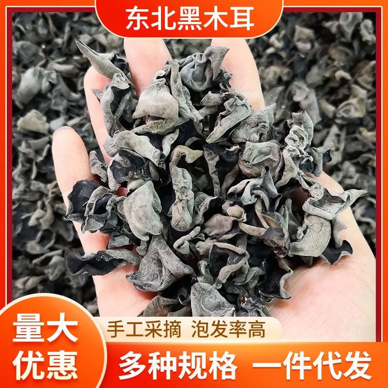 500g散装东北黑木耳黑木耳椴木大碗耳走量木耳干货