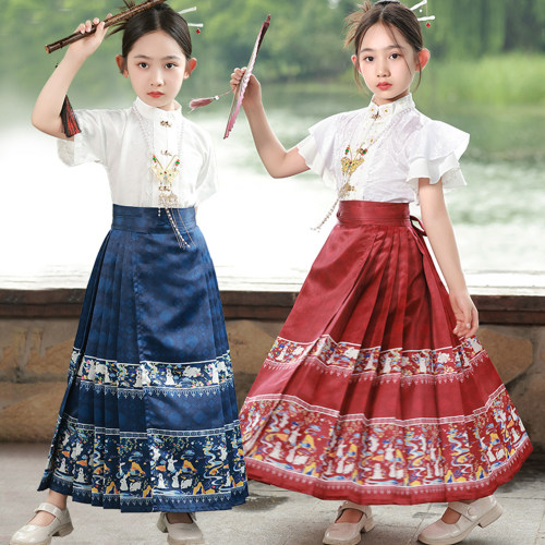 儿童马面裙中国风汉服小女孩裙子