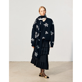 层叠牛仔蓝花苞半身裙蛋糕裙长裙秋冬款 吴昕同款 FUNNEL