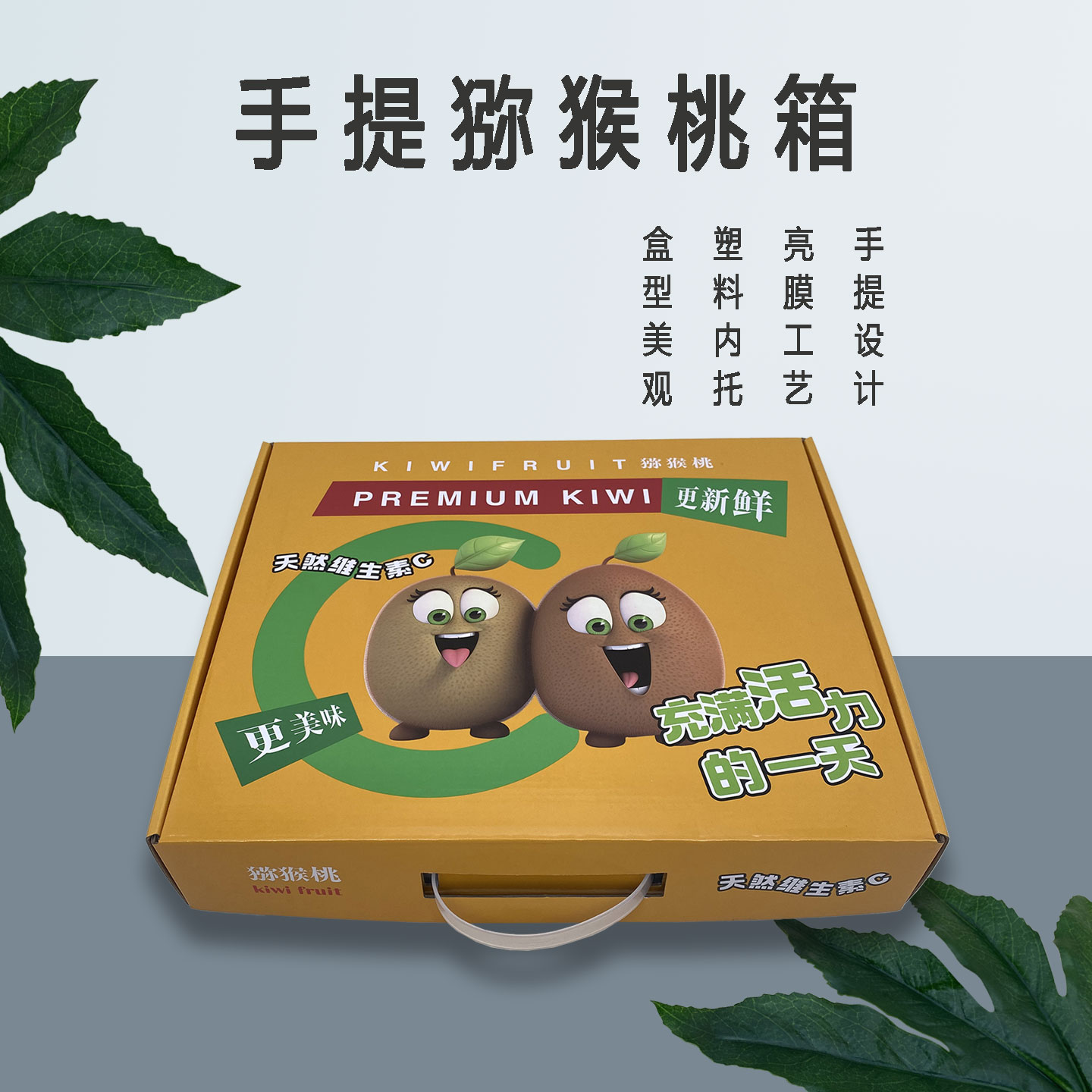 16粒装手提红心黄心绿心猕猴桃奇异果礼品盒包装盒空盒塑料内托
