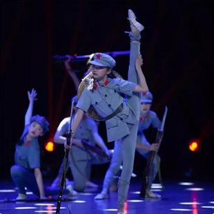 红军演出服儿童小八路军抗战服装弹力话剧幼闪闪的红星弹力舞蹈服