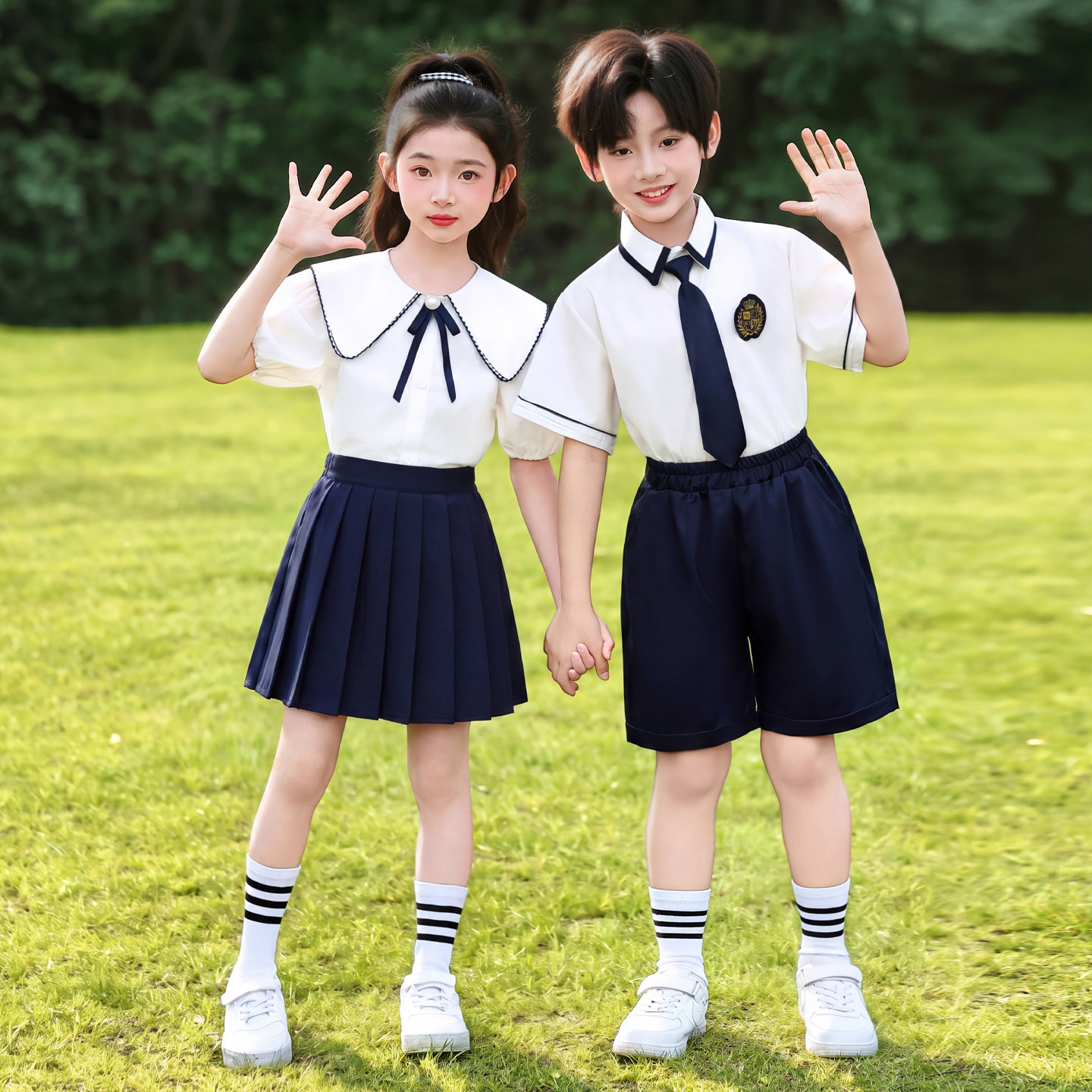 六一儿童演出服男女小学生诗朗诵合唱表演服学院风毕业照班服套装
