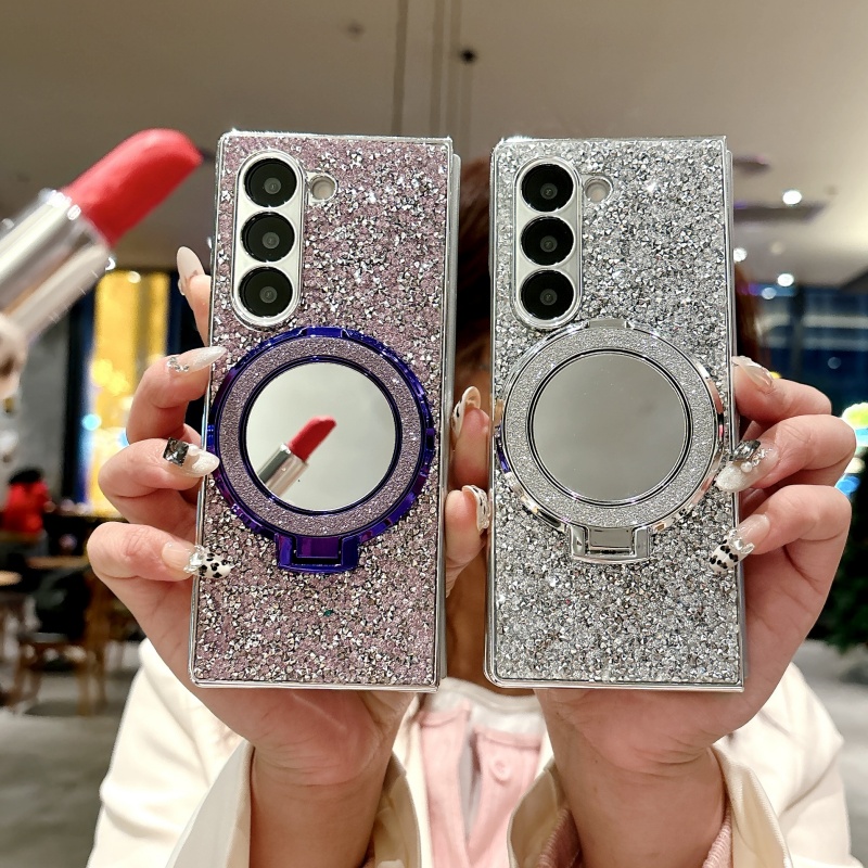 适用三星Zfold6手机壳镜子支架
