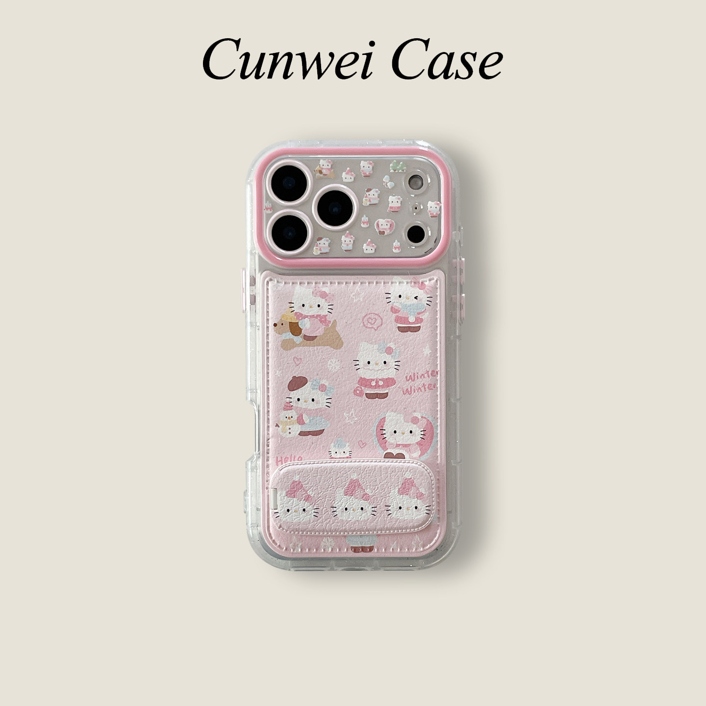 适用iphone17promax手机壳皮纹粉色可爱卡通猫咪苹果16新款15创意支架14pro女款13超火15pro防摔保护套,3C数码配件,手机保护套/壳,淘宝优惠券,粉丝福利购,淘宝优惠卷