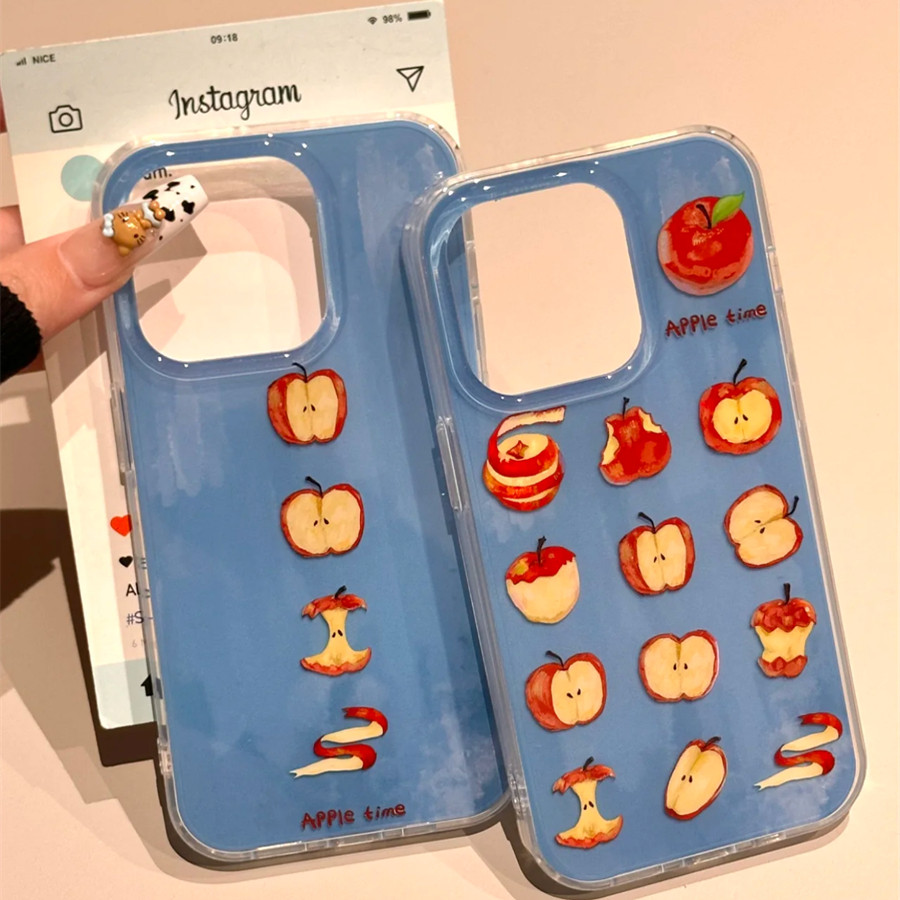 ins蓝底油画涂鸦苹果适用iphone16pro手机壳苹果17新款15创意14pro女款13超火15promax全包防摔保护套