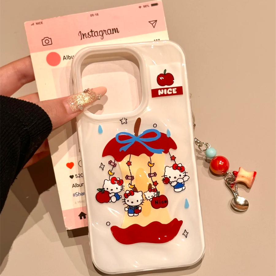 可爱猫咪苹果核旋转木马适用iphone16pro手机壳苹果16新款15创意14pro女款13超火15promax全包防摔保护套
