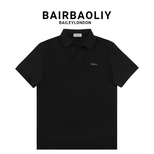 BAIRBAOLIY男士简约休闲百搭翻领Polo衫夏季薄款透气修身短袖T恤