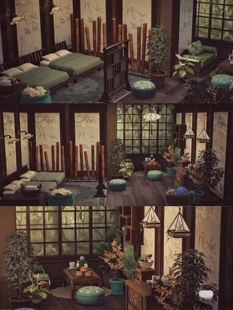 新中式茶室室内场景动森家具岛建dlc