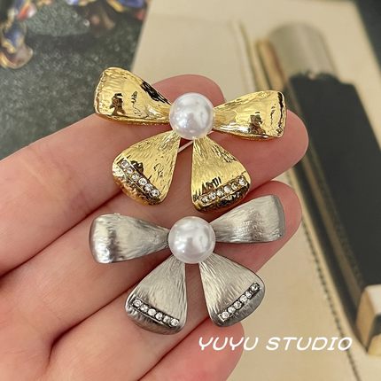 小香风时髦大衣风衣皮草装饰扣西服外套金属纽扣毛衣开衫蝴蝶结扣