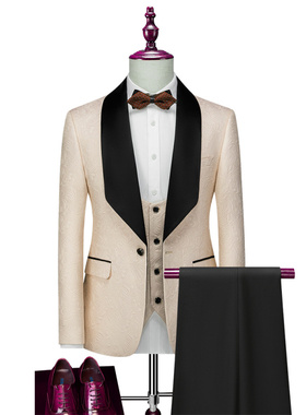 Men's suit+pants+vest Tuxedo Suit Male Suits formal clothes