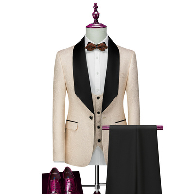 Men's suit+pants+vest Tuxedo Suit Male Suits formal clothes