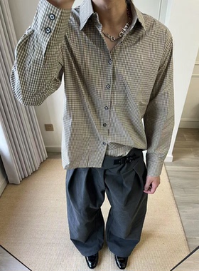 【长期主义】REBELTOREBEL “知识份子”全棉高支数格纹格子衬衫