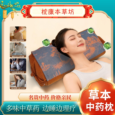 枕康本草坊中药枕安神助睡眠深度睡眠护颈椎家用睡觉专用中药枕