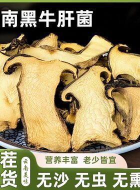 云南特产黑牛肝菌见手青