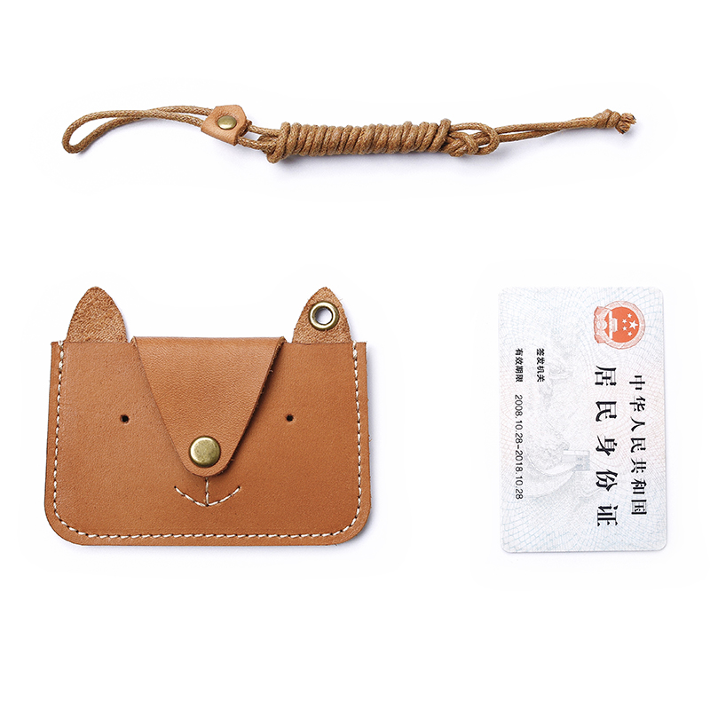 牛皮可爱女生创意交通卡保护套