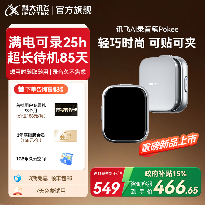 科大讯飞AI录音笔Pokee