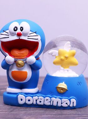 叮当猫水晶球树脂工艺品朋友学生