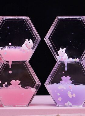 油滴樱花兔旋转滑梯动感果色儿童