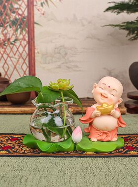可爱小绿萝创意家居装饰摆件水培