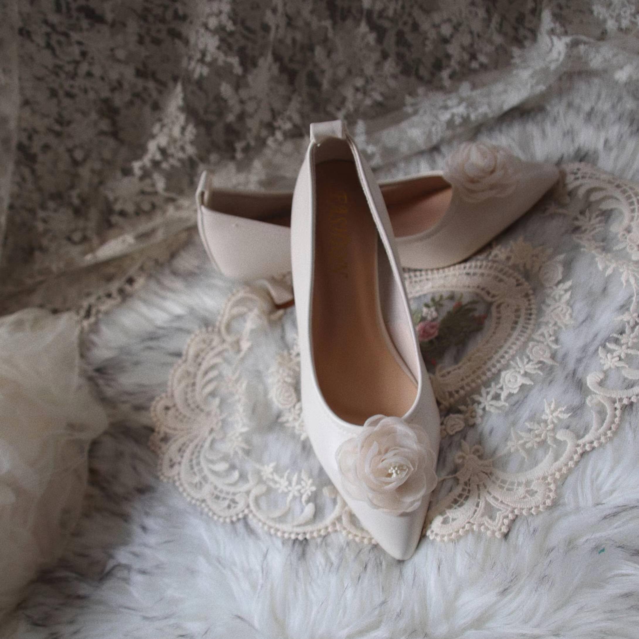 vintage甜瑶家复古尖头高跟鞋