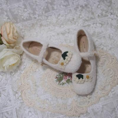 vintage甜瑶家加绒玛丽珍棉鞋v