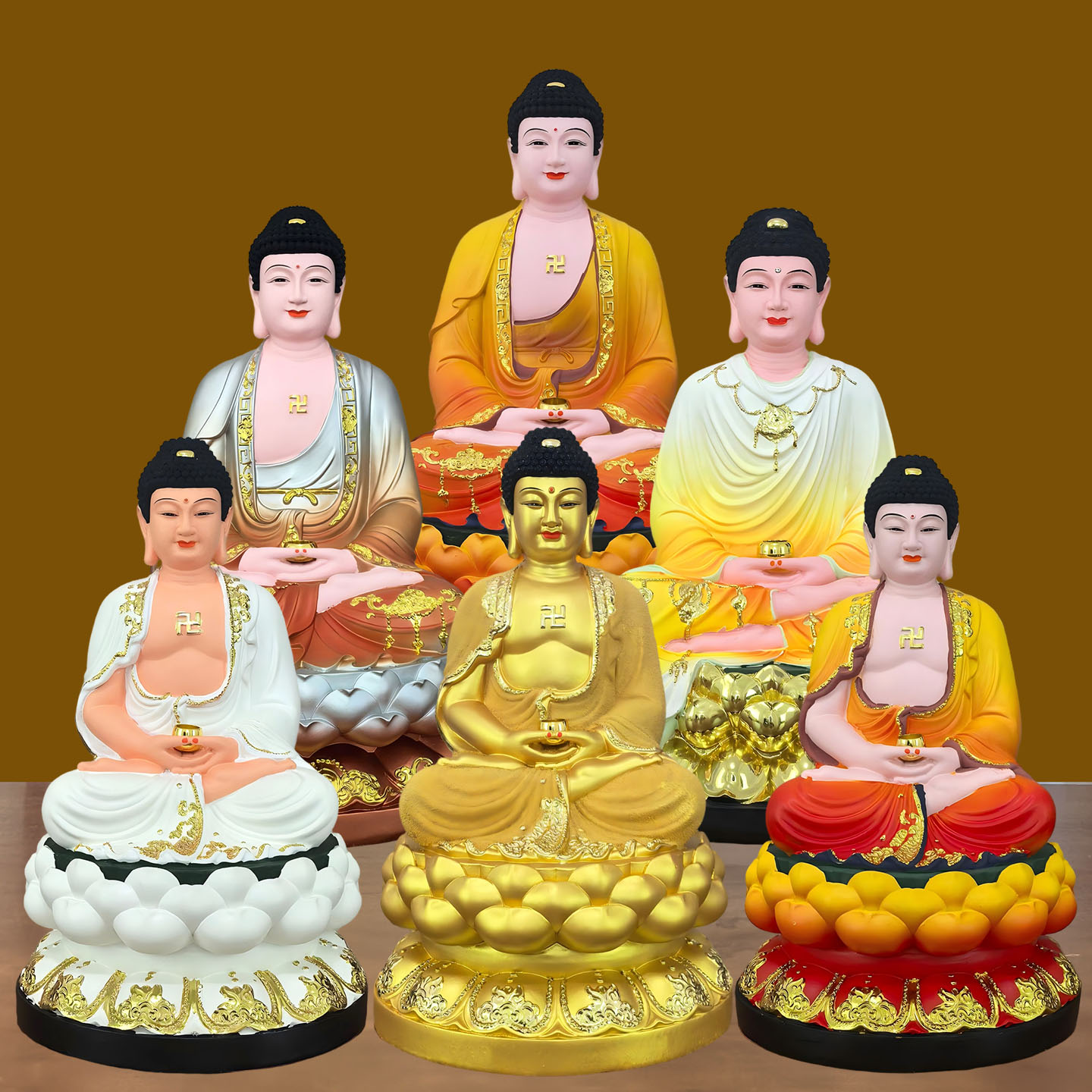 如来佛祖像三尊三宝佛像阿弥陀佛像药师佛如来佛祖像释迦牟尼佛