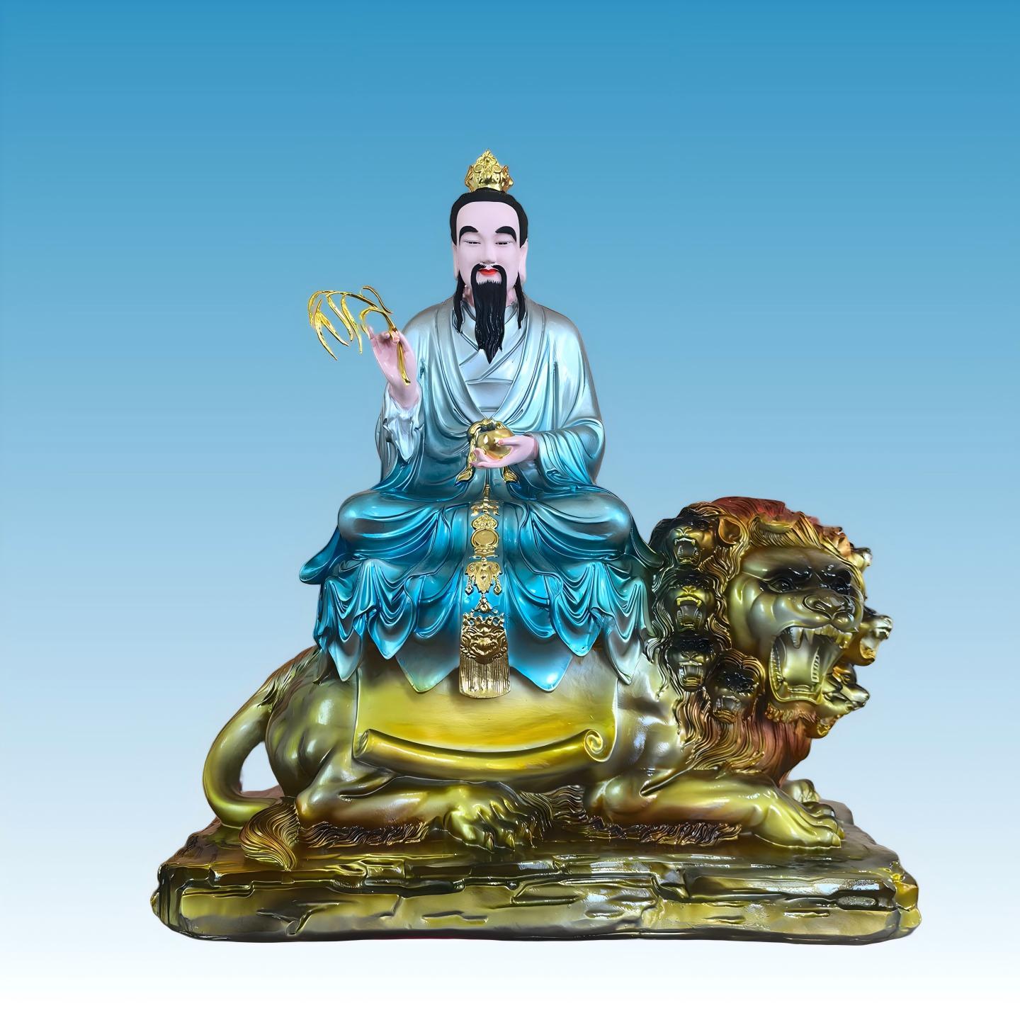 太乙救苦天尊神像树脂银彩太乙真人像道家居家供奉树脂佛像