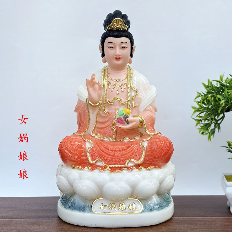 汉白玉女娲娘娘神像佛像供奉女娲神像大帝之母佛像保平安保摆件